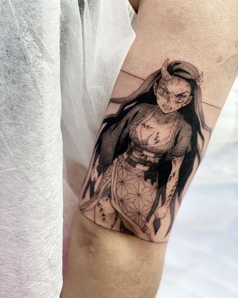 Waifu Tattoo, Demon Slayer Tattoos, Demon Slayer Tattoo Ideas, Creativity Tattoo, Breathing Styles, Demon Slayer Tattoo, Celestial Symbols, Slayer Tattoo, Manga Tattoo