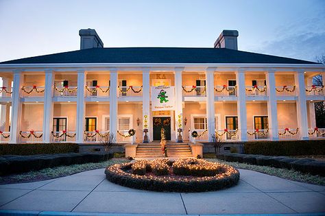 Kappa Delta House at dusk with Christmas lights Sorority Row, Delta House, Frat House, Out Houses, Kappa Delta Sorority, Recruitment Ideas, Hail State, Sorority Ideas, Delta Girl