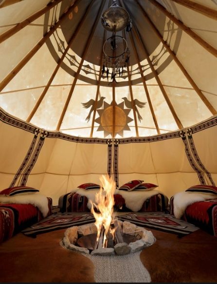 Nomadic Tipi Makers Native American Interior Design, Teepee Designs, Culture Crafts, Indian Teepee, Native American Teepee, Yurt Living, Tipi Tent, American Interior, Bell Tent