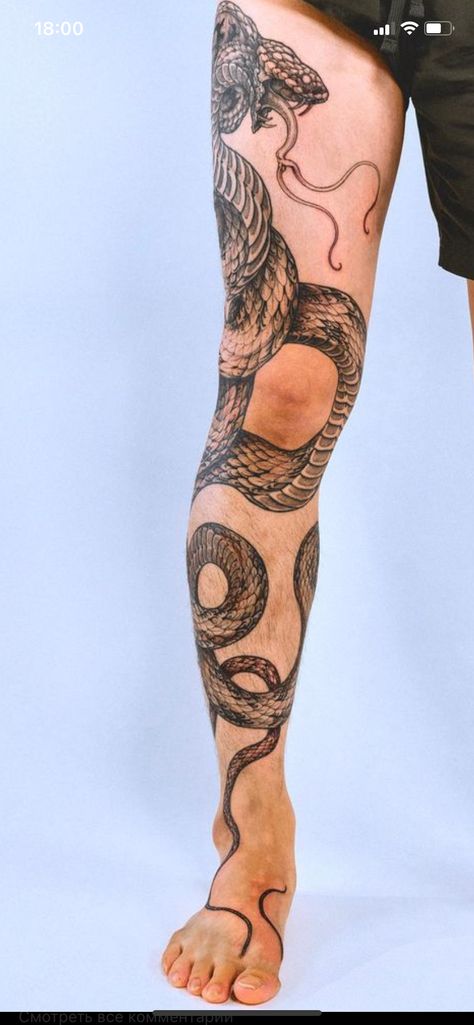 Snake Leg Sleeve, Snake Sleeve Tattoo, Navy Aesthetic, Japanese Snake Tattoo, Cobra Tattoo, Black Art Tattoo, Full Leg Tattoos, Bone Tattoos, Snake Tattoo Design