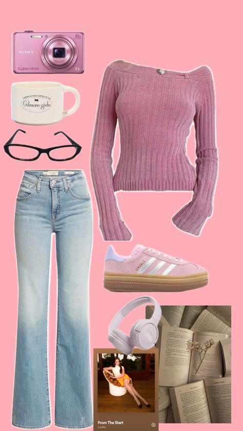 outfit inspirations for fall Rory Gilmore Outfits, Gilmore Outfits, Knitted Top Outfit, Rory Gilmore Style, Ootd School, Study Books, Fall Outfit Inspiration, Academic Validation, Outfit Check