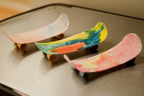 Paper Skateboards Teaching Sculpture, Diy Paperclip, Book Sculptures, Skateboard Deck Art, Kids Skateboarding, Vbs 2023, Vbs Ideas, Art Camp, Vbs Crafts