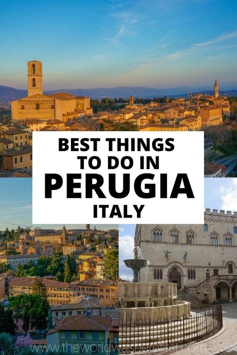 A guide to the best things to do in Perugia, Italy including great restaurants to try and the best places to stay. Perugia Italy, Italy Beaches, Umbria Italy, Florence Tuscany, Italy Travel Guide, Southern Europe, Visit Italy, Italy Vacation, Umbria