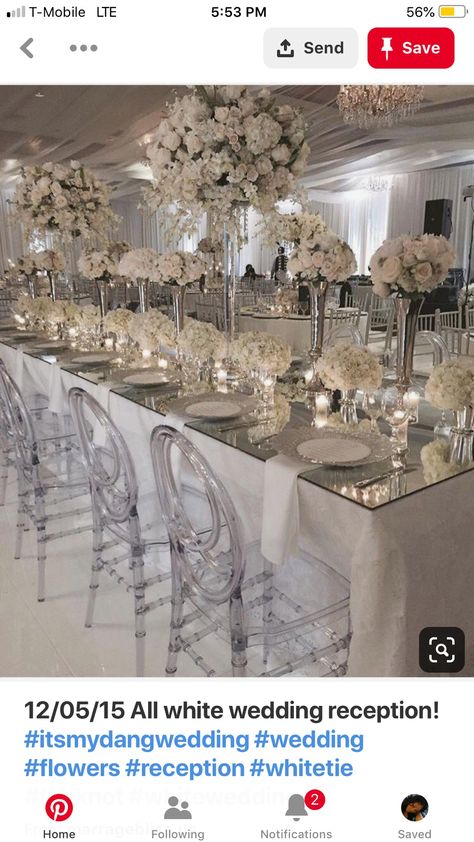 All White Wedding Reception, White Wedding Reception, White Weddings Reception, Business Empire, White Wedding Decorations, Reception Tables, All White Wedding, Luxury Weddings, Table Set Up