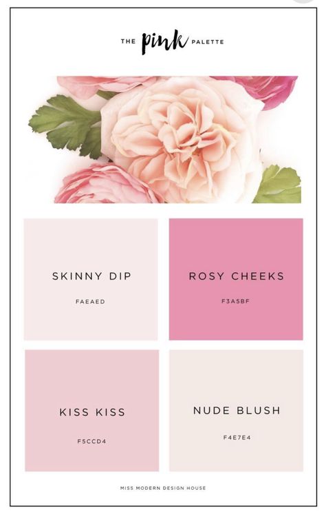 Hex Color Palette, Pink Palette, Color Palette Pink, Pink Paint, Pink And Brown, Color Palette Design, Branding Marketing, Brand Board, Color Pallets