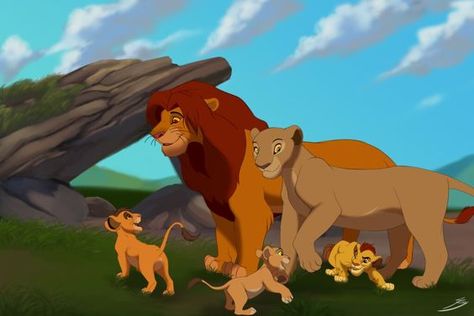 Simba & Nala w/teir cubs, Kopa, Kiara, & Kion Sparrow Quotes, Mouse Village, Lion King 3, Lion King 1, Lion King Drawings, Lion King Pictures, Lion King Movie, The Lion King 1994, Lion King Fan Art