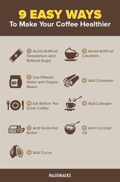 9 Easy Ways To Make Your Coffee Healthier! Healthy coffee for paleo method eaters. American Drinks, Coffee Health, Ways To Make Coffee, Collagen Drink, Coffee Guide, Coffee Facts, Low Carb Fruit, Coffee Benefits, Coffee Store