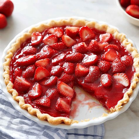 Classic Recipe for Old-Fashioned Strawberry Pie Can Strawberry Pie Filling Recipe, Canned Strawberry Pie Filling Recipe, Strawberries Pie, Homemade Strawberry Pie, Strawberry Pies, Mixed Berry Pie, Canned Strawberries, Strawberry Pie Recipe, Apple Fritter Bread