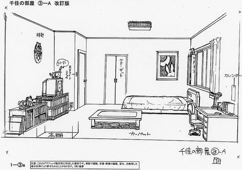 Anime Dorm Room Ideas Drawing, Anime Bedroom Drawing, Perspective Drawing Of Bedroom, Japanese Bedroom Drawing, Bedroom Perspective Drawing Two Point, Sketchbook Tips, Ichigo Mashimaro, Japan Room, Manga Drawing Tutorials