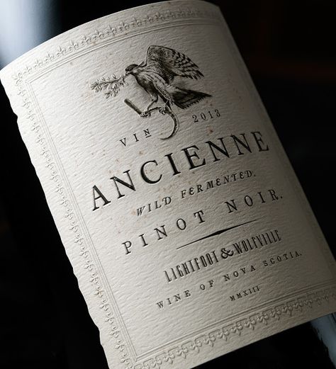 Ancienne on Packaging of the World - Creative Package Design Gallery Classic Wine Labels, Wine Label Inspiration, Wine Etiquette, French Wine Labels, Vintage Wine Label, Wine Bottle Label Design, Wine Label Packaging, Wine Bottle Design, Wine Logo