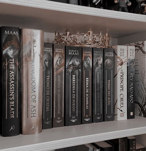 Fall Bookshelf, Glass Bookshelves, Aesthetic Bookshelf, Cottage Core Room, Bookshelf Aesthetic, House Library, Bookshelf Inspiration, Bookshelf Art, Throne Of Glass Books