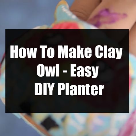 Owl Pottery, Owl Planter, Clay Owl, Diy Planter, Fabric Flower Tutorial, How To Make Clay, Pottery Planters, Diy Planters, Fabric Flower