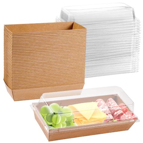 PRICES MAY VARY. 💪 STURDY BOXES FOR YOUR DELICATE GOODS: Keep your delicacies safe and secure with these rectangular sturdy paper boxes for food. Made from durable materials to ensure your food stays fresh and intact during transport 🍰 PERFECT SIZE: These mini charcuterie boards measure 7.5x3.3x2.5 and can fit a small charcuterie plate, a slice of cake, 4-6 chocolate strawberries, 3 cupcakes and can also be used for cookies, donuts, or other baked goods, foods, and desserts ❤️ RECEIVE LOTS OF Strawberries Cookies, Paper Bakery, Small Charcuterie, Charcuterie Boxes, Strawberry Donut, Disposable Food Containers, Charcuterie Plate, Bakery Boxes, Mini Treats