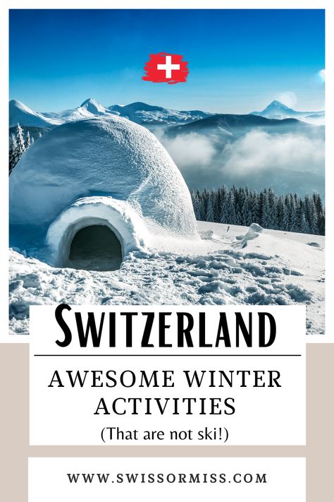 Here are some awesome winter activities to do in Switzerland that are not sport related- Only Fun! Switzerland Travel December, Geneva In December, Switzerland In January, Switzerland In The Winter, Travel To Switzerland, Switzerland February, Switzerland Winter Itinerary, Things To Do In Switzerland In Winter, Lucerne Switzerland Winter