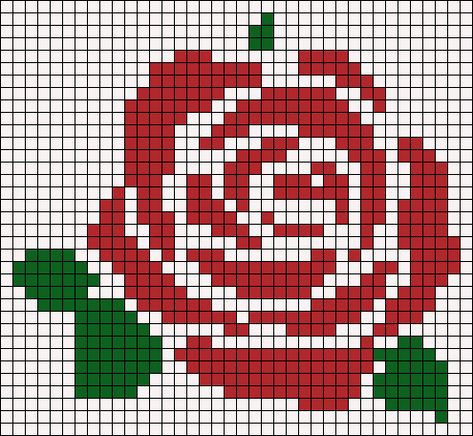 Alpha pattern #22544 | BraceletBook Crochet Rose Tapestry, Pixel Rose Pattern, Knit Rose Pattern, Rose Flower Pattern Design, Rose Tapestry Crochet Pattern, Rose Knitting Pattern, Rose Alpha Pattern, Cross Stitch Rose Pattern, Flower Alpha Pattern