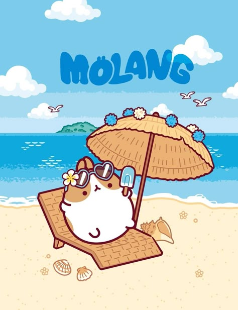 Kawaii Beach, Molang Wallpaper, Friendship Art, Chibi Sketch, Cute Food Drawings, Book Illustration Art, Beauty Inspo, Cute Doodle Art, Character Wallpaper