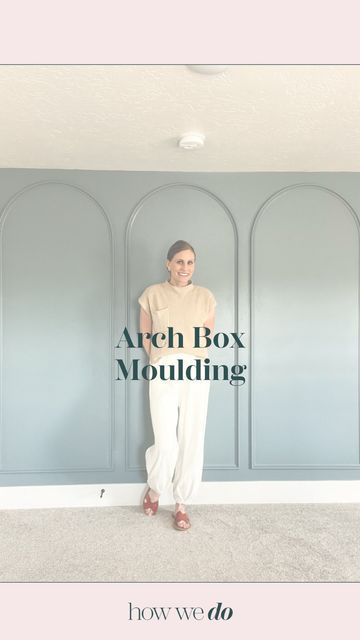 Arch Wall Paneling, Arched Wall Trim, Arched Picture Frame Molding, Arched Wall Moulding, Arched Wall Paneling, Wall Arch Design, Wall Arches, Box Moulding, Office Redo