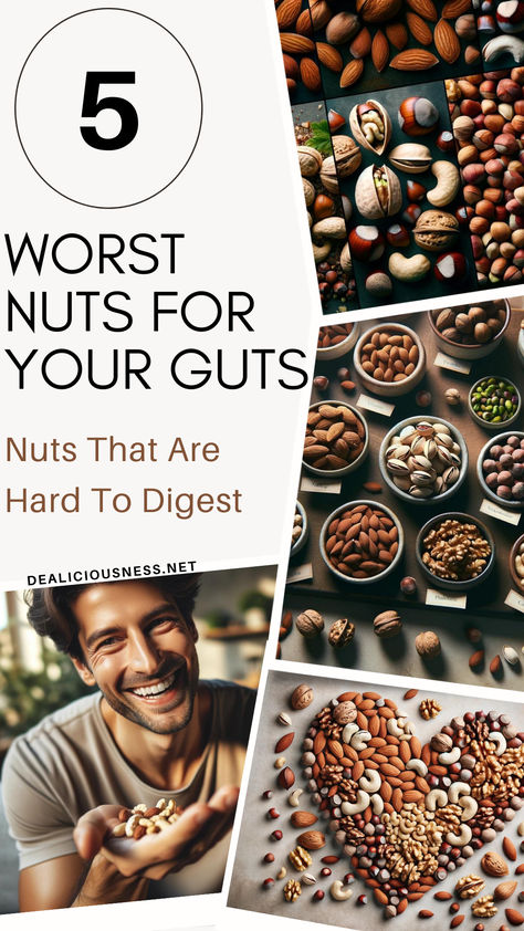 I’ll show you the five hardest nuts to digest along with the health benefits of nuts and the potential risks of eating too many nuts. Incorporating nuts into your diet can help you enjoy their benefits without discomfort. Healthy Nuts And Seeds Clean Eating, Best Nuts To Eat, Nut Benefits, Healthy Nuts And Seeds, Easy To Digest Foods, Fruit Health Benefits, Healthy Nuts, Healthy Seeds, Natural Health Care