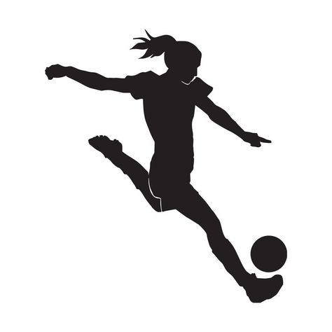 Sport Logo Design Ideas, Soccer Silhouette, Soccer Banquet, Soccer Theme Parties, Female Football Player, Soccer Theme, Sport Logo Design, Sports Jersey Design, Sports Logo Design