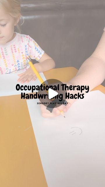 Hannah Sylcox, COTA/L, CPRCS on Instagram: "⭐ Occupational Therapy Handwriting Hacks ⭐

As promised, this is my part 2 video of how to help your little writers achieve a proper pencil grasp! If they are of the age of being developmentally ready to grasp their pencil with a tripod grasp but still struggle with it, these are some easy tips for you! 

Achieving a proper pencil grasp is a lot harder and works a lot more muscles than you might think. The muscles of the shoulders actually play the most vital role in pencil grasp + legible handwriting. Because of this, my part 3 video will focus on my favorite engaging and fun activities you can do at home to strengthen the muscles needed for proper pencil grasp, legible handwriting, writing endurance, and so much more! 

Stay tuned for part 3, a Pencil Grasp Activities, Occupational Therapy Handwriting, Legible Handwriting, Pencil Grasp, Shoulder Muscles, Occupational Therapy, Sensory Play, Raising Kids, Tripod