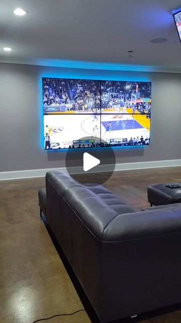 TheRightFitAV™️ on Instagram: "Take your Movie and Gaming Experience to the Next Level with a 2X2 Video Wall by The Right Fit!!

130in of Straight 🔥🔥🔥🔥

Add the Mini Jumbotron to set it off!!!

We're the professional Installers, the pro Athletes & everyone they know, come to!

5 Star Everything Time!! ⭐⭐⭐⭐⭐

@therightfitav @therightfitatl

Don't waste Dough, Call the Pros!!

Clean, Professional and Affordable!! Allow us to Upgrade your viewing experience with our professional TV wall mounting service! Our experienced technicians will ensure your TV is securely mounted to the wall, giving you more space and a sleeker look. Contact us today to schedule your appointment!" 

Let's get you Setup!!

Thank you Atlanta and Charlotte for making Us your Go to Audio Visual Installer 🔥🔥🔥🔥

Boo Multi Tv Wall Ideas, Movie Theater Room Ideas, Flat Screen Tv On Wall Ideas, Mini Jumbotron, Movie Theater Rooms, Set It Off, Speaker Systems, Pro Athletes, Backyard Lighting