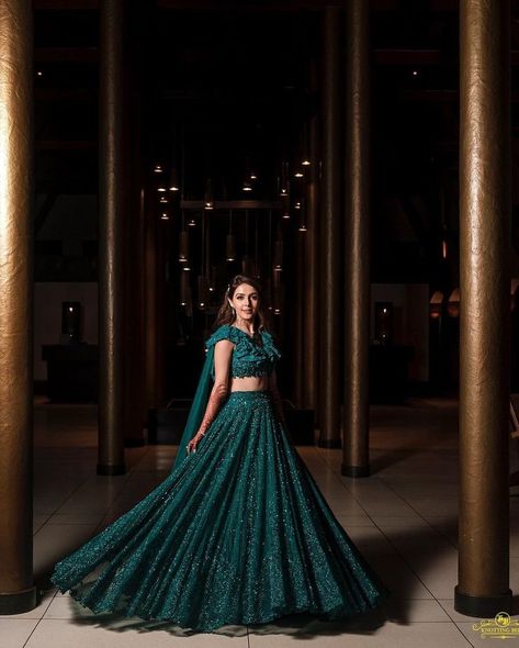 Presenting you latest Dark Colour Lehengas. From bridal dark lehengas to sabysachi dark lehengas, we have got variety of lehengas #shaadisaga #indianwedding #darklehengasindianweddings #darklehengabridal #darklehengadesigns #darklehengacholi #darklehengagreen #darklehengasabyasachi #darklehengasimple #darklehengapurple #darklehengaaesthetic #darklehengareception Dark Green Lehenga, Sangeet Night, Goa Wedding, Engagement Lehenga, Sangeet Outfit, Green Lehenga, Green Gown, Engagement Outfits, Engagement Dresses