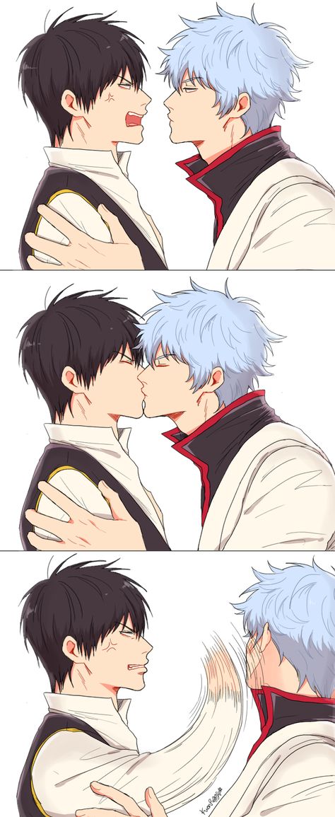 GinHiji Image #2230339 - Zerochan Gintoki X Hijikata, Fun Facts Mind Blown, Sakata Gintoki, Good Kisser, Ninja Girl, Gin Tama, Omniscient Readers Viewpoint, Lovey Dovey, Valentine Special