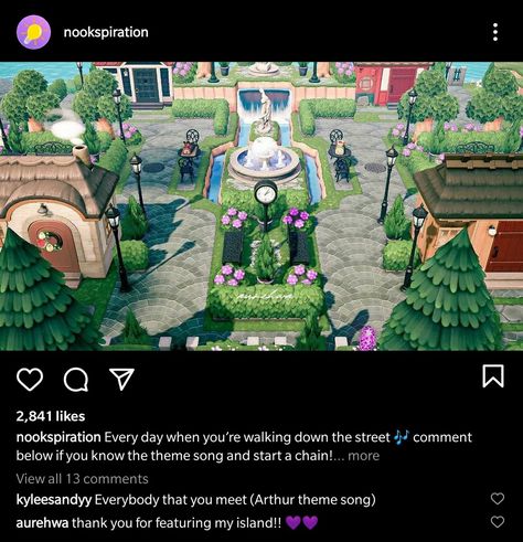 Acnh Central Park Ideas, Acnh Regency, Acnh Entrance, Island Aesthetic, Aircraft Interiors, Animal Crossing Wild World, Acnh Inspo, New Animal Crossing, Animal Crossing Game