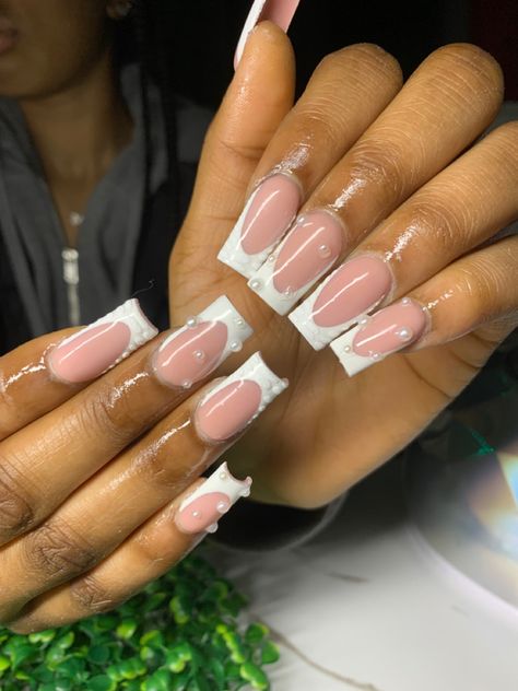 White French Tip Acrylic Nails, White French Tip Acrylic, Vacation Hair, Birthday Nail, Vacation Hairstyles, White French Tip, French Tip Acrylic Nails, New Obsession, Set Ideas