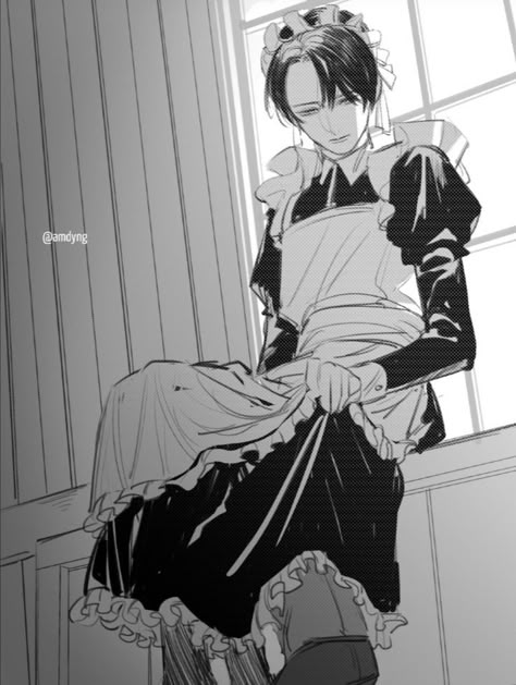 Maid Outfit Anime, Anime Head, Captain Levi, Anime Maid, Maid Outfit, Attack On Titan Art, Nerd Girl, Levi Ackerman, Attack On Titan Anime