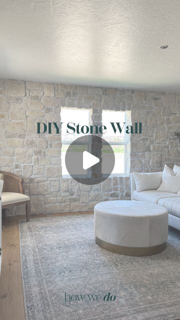 White Stone Wall Interior, Window Stone Frame Design, Stone Accent Wall Living Room, Diy Stone Wall Interior, Faux Stone Wall Interior, Interior Stone Wall Ideas, Stone Interior Wall, Stone Tv Wall, Indoor Stone Wall