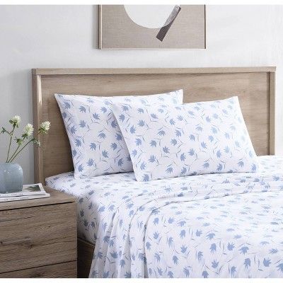 Full Printed Pattern Sheet Set Blue Floral - Stone Cottage : Target Cottage Bedding, Bedding Floral, Cottage Bed, King Sheets, Percale Sheets, Stone Cottage, Bedding Basics, Sheet Sets Full, Home Goods Decor