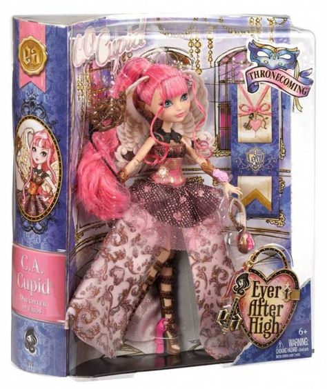 C.A. Cupid Thronecoming Doll | Ever After High Ever After High Thronecoming, Ever After High Toys, Cupid Doll, Ever After Dolls, Pink Heart Pattern, Barbie Doll Set, Mattel Dolls, Dream Doll, Ever After High