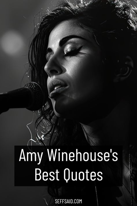 Discover the wisdom of Amy Winehouse through this collection of her 50 best quotes. via @SeffSaid Amy Winehouse Lyrics Tattoo, Amy Winehouse Boyfriend, Amy Winehouse Lyrics, Amy Winehouse Aesthetic, Amy Winehouse Quotes, Lyrics Tattoo, Blue Song, Random Inspiration, Senior Quotes