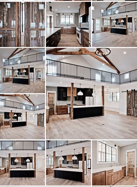 Barndominium Interior, Barn House Interior, Barn House Design, Pole Barn House Plans, House Design Ideas, Barn Style House Plans, Barndominium Floor Plans, Shed Homes, Barn Style House