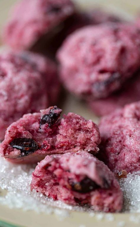 Sparkling Sugarplum Cranberry Cookies - Fresh Flavorful Sugarplum Cranberry Cookies, Cranberry Jelly Cookies, Cranberry Spritz Cookies, Fresh Cranberry Baked Goods, Sparkling Sugarplum Cranberry Cookies, Best Cranberry Recipes, Orange Cranberry Cookies Christmas, Farkleberry Cookies, Baked Cranberries With Powdered Sugar