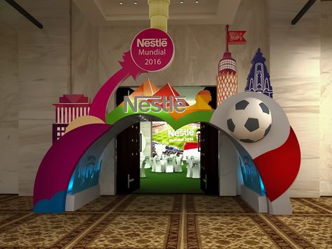 Sports Day Decoration, World Cup Draw, Commercial Office Design, Olympic Theme, Corporate Event Design, Events Planning, Football Themes, Corporate Party, Photo Corners