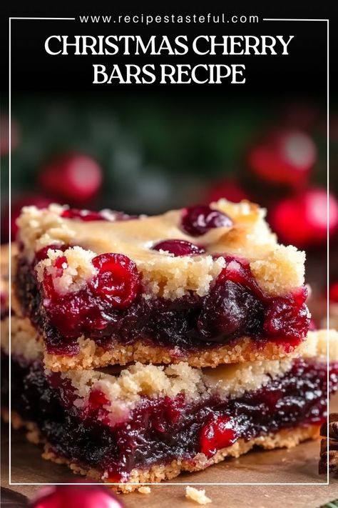 Delightfully sweet and festive, these Christmas Cherry Bars are made with a buttery dough and topped with cherry pie filling, finished with a smooth almond glaze. Perfect for holiday gatherings or as a delicious treat any time of the year! Cherry Dessert Bars, Cherry Bars Recipe, Cherry Pie Bars Recipe, Cherry Pie Filling Recipes, Almond Glaze, Cherry Pie Bars, Almond Desserts, Cherry Bars, Pie Filling Recipes