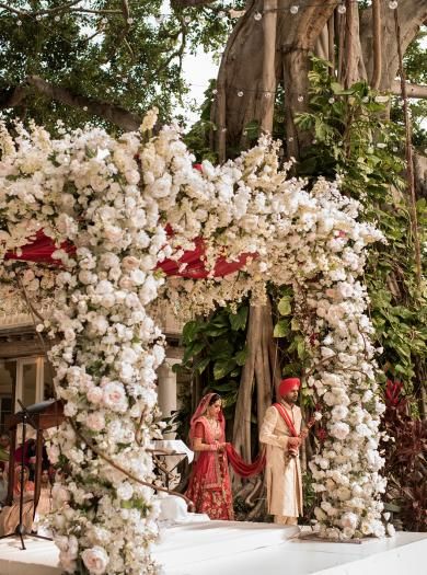 Sikh Wedding Decor, Indian Wedding Venue, Boca Raton Resort, Destination Wedding Decor, Wedding Photography Ideas, Mandap Decor, Desi Wedding Decor, Wedding Mandap, Outdoor Indian Wedding