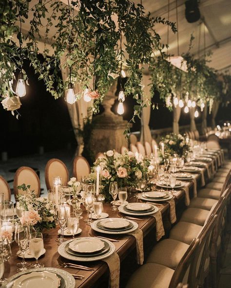 Miami Wedding Florist on Instagram: “when all candles are lit, lights are dimmed— that magical moment when the team’s work comes all together ✨  T E A M:  photographer:…” Intimate Modern Wedding, Candles Wedding Reception Table, Timeless Reception Decor, Romantic Themed Wedding, Intimate Spring Wedding, Wedding Styles Themes Romantic, Romantic Wedding Tablescape, Candle Lit Wedding Reception Romantic, Industrial Wedding Flowers