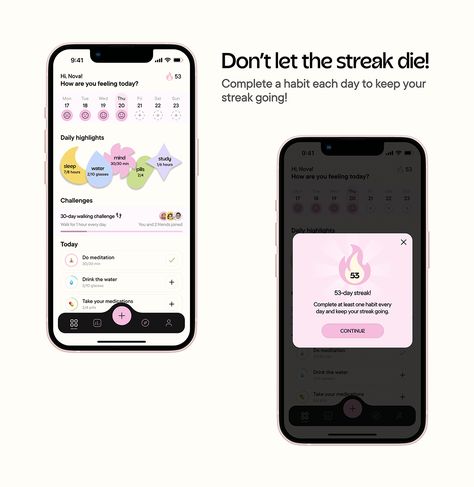 Habit Tracker Mobile App :: Behance Best Habit Tracker Apps, 21 Days Habit, Habit App, Habit Tracker App, Midnight Gospel, Wellness App, Figma Design, Meal Planning App, Wellness Apps
