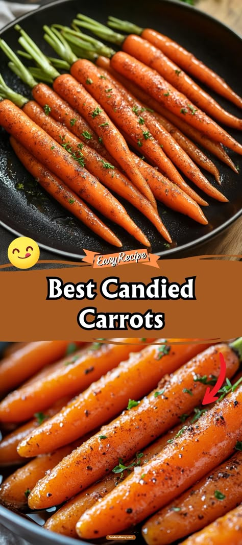 Transform your carrots into a delightful side with Candied Carrots, glazed in a sweet buttery sauce with a touch of cinnamon. This dish adds a burst of color and a sweet twist that will appeal to both kids and adults alike. It's the perfect way to make vegetables irresistible. #CandiedCarrots #SweetSideDish #KidFriendly Candied Carrots Recipe, Candy Carrots Recipe, Carrots Glazed, Carrots Cooked, Yummy Easy Recipes, Malaysia Recipes, Carrots Side Dish, Glazed Carrots Recipe, Candied Carrots