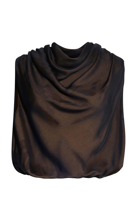 KALLMEYER - Naia Draped Silk Top - Black - M - Only At Moda Operandi Black Xs, Silk Top, Moda Operandi, Top Outfits, Silk, Clothes For Women, Black