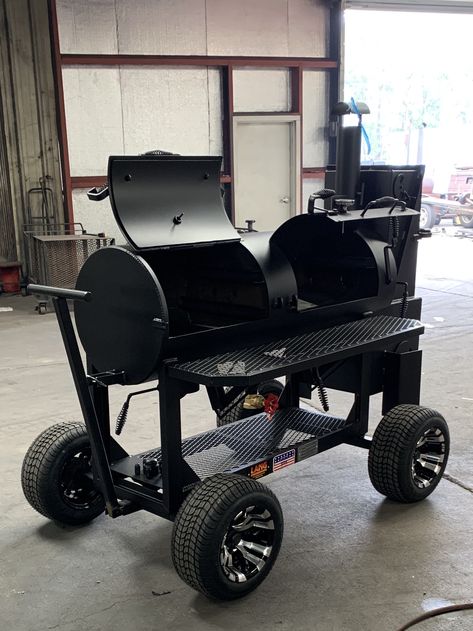 Lang bbq did a great job building this smoker for me Custom Bbq Grills, Build A Smoker, Backyard Smokers, Custom Smokers, Smoker Pit, Custom Bbq Smokers, Bbq Smoker Trailer, Bbq Pit Smoker, Bbq Sticks