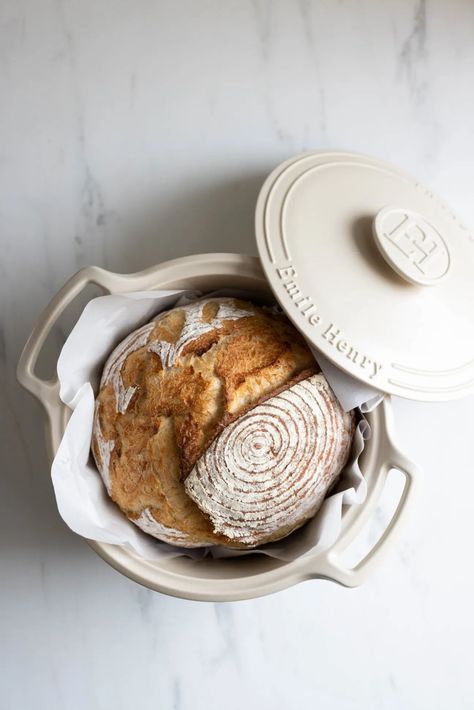 Zoe Bakes, Dutch Oven Uses, Proofing Baskets, Cast Iron Dutch Oven, Crusty Bread, Instant Yeast, Artisan Bread, Cloud White, Recipes For Beginners