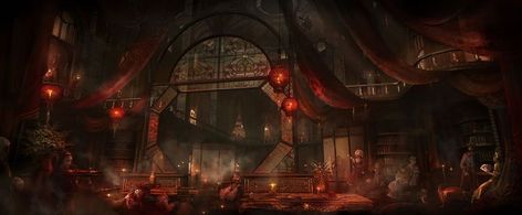 Eddie Mendoza, Ville Steampunk, Noir City, Dieselpunk Art, Steampunk City, Diesel Punk, Rpg Map, Fantasy City, Fantasy Places