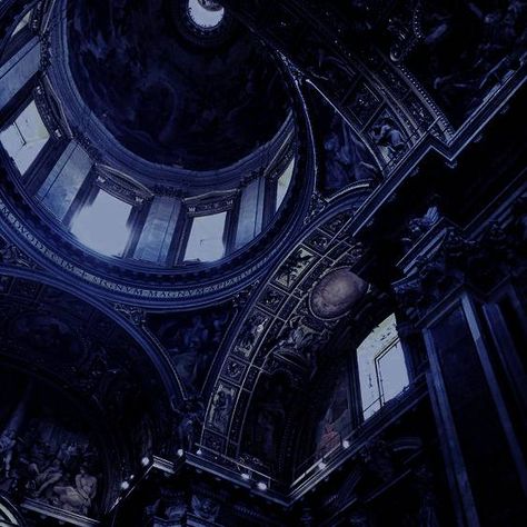 Dark Blue Midnight Aesthetic, Dark Blue Photos Aesthetic, Dark Blue Ethereal Aesthetic, Dark Blue Castle Aesthetic, Blue Aesthetic Masculine, Dark Academia Blue Aesthetic, Dark Blue Royal Aesthetic, Navy Dark Academia, Black Gothic Bedroom