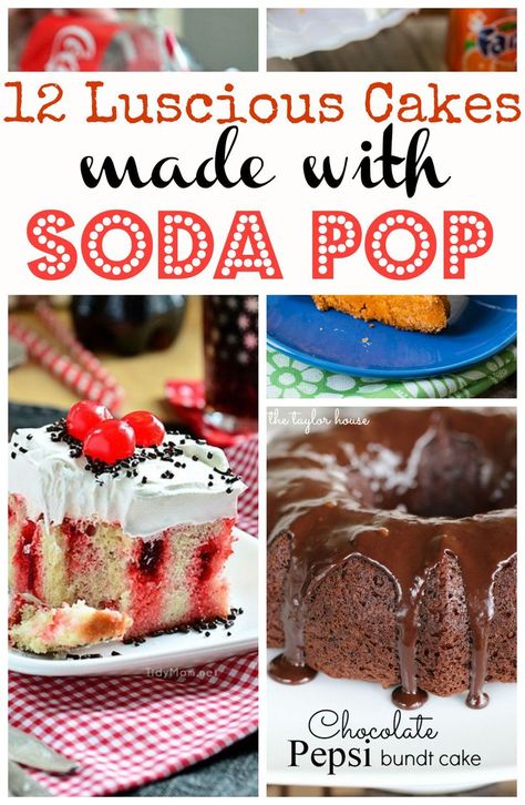 Recipes With Soda, Cake Mix Plus Soda, Pop Cakes Recipe Soda, Cake And Soda Recipe, Soda Cakes Easy, Cake With Soda Recipes, Soda Cake Mix Recipes, Cake Mix With Soda, Cake Mix And Soda Recipes