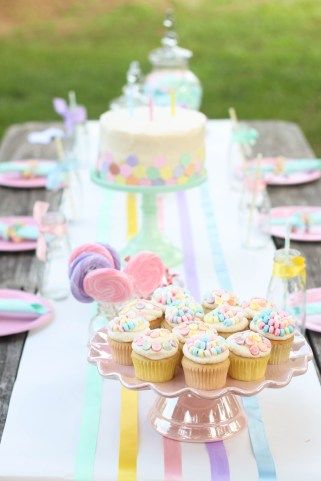 pastel candy birthday party 39 Pastel Themed Birthday Party Decorations, Two Sweet Birthday, Candy Theme Birthday Party, Pastel Birthday, Candy Birthday, 5th Birthday Party Ideas, Candy Birthday Party, Carnival Themed Party, Bday Party Theme