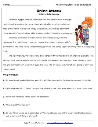 Anti-bullying Worksheets Internet Safety Worksheet, Internet Safety Activities, Alcohol Awareness, Relationship Worksheets, Safety Awareness, Middle School Counseling, Internet Safety, Counseling Kids, Online Safety